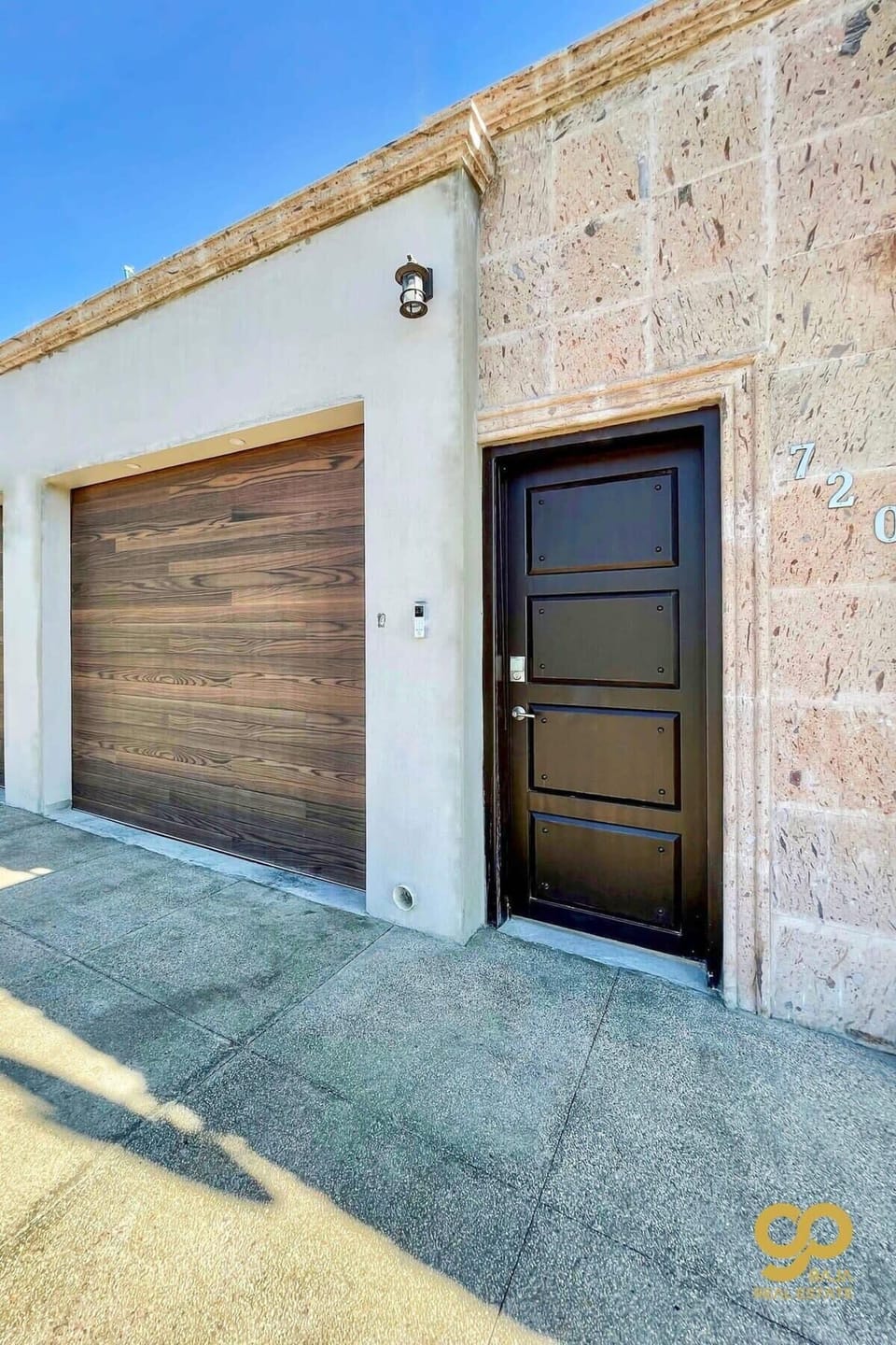 Open the garage door for secure parking inside