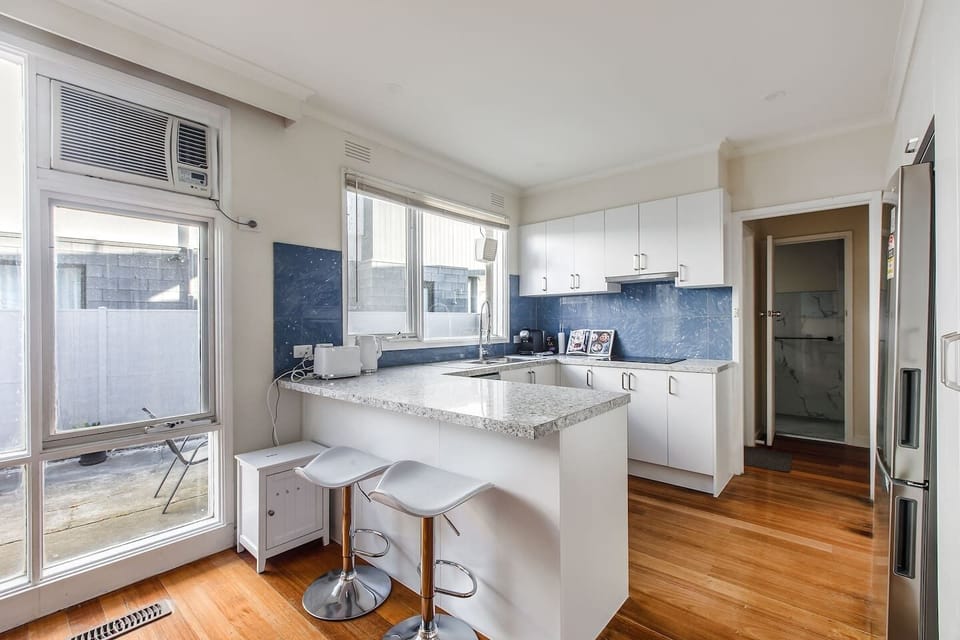 The kitchen comes fully equipped for your holiday catering, replete with all the modern appliances and cooking utensils.
