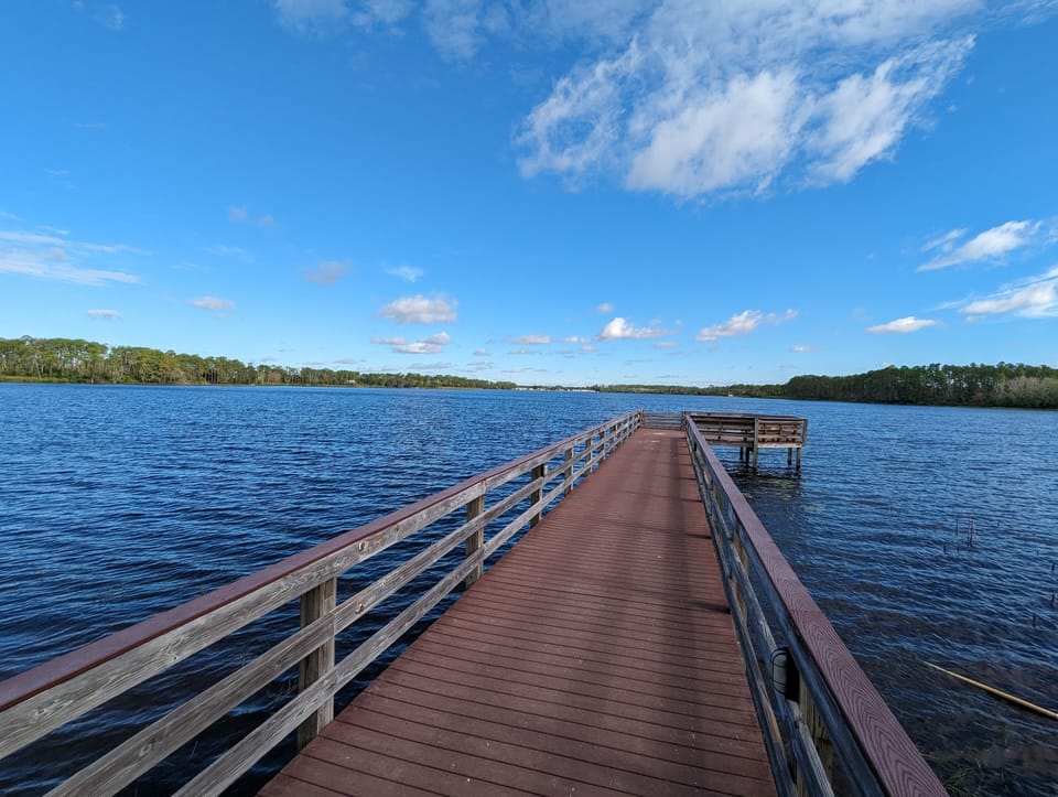 Pier at resort on Old Lake Davenport (No swimming)