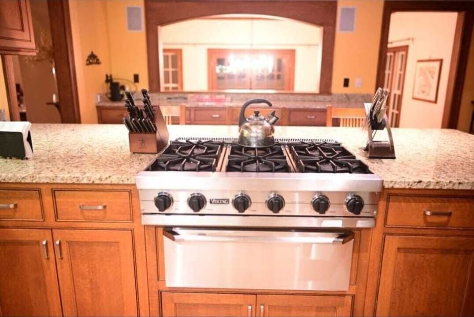 Perfect kitchen setup for cooking, gathering, and relaxing.