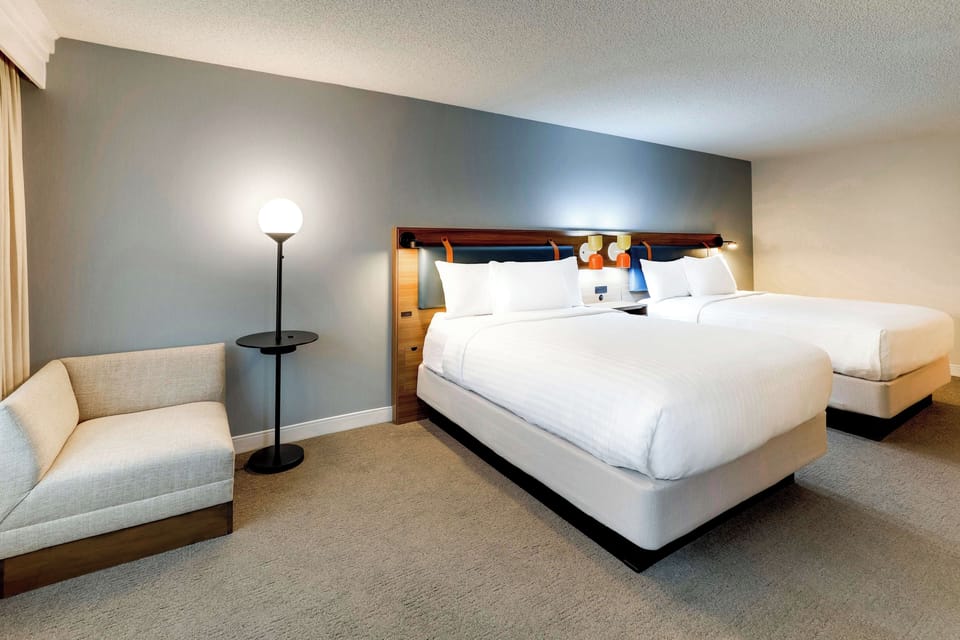 Stretch out on plush beds after a day of exploring.