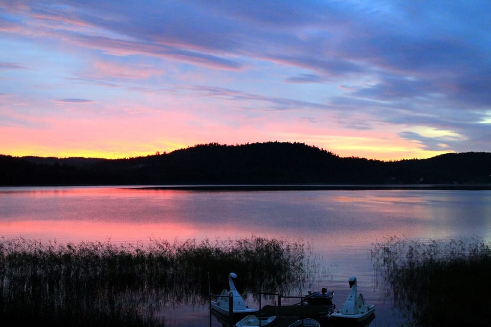 Sunset over the lake