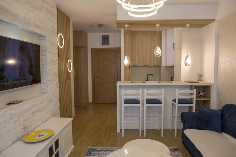 Open space with modern furniture