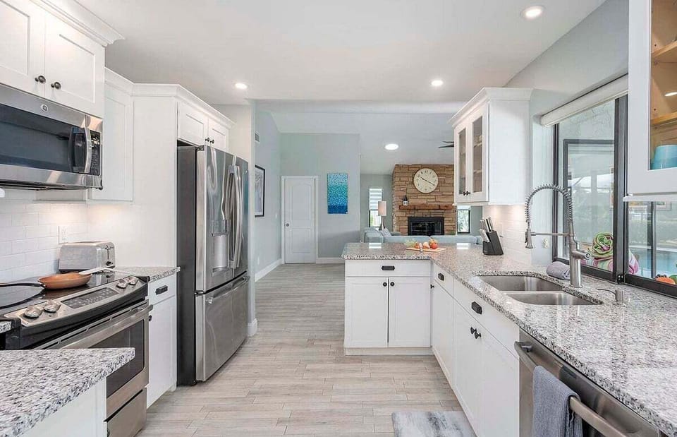 Open Kitchen with Great Views of the Pool