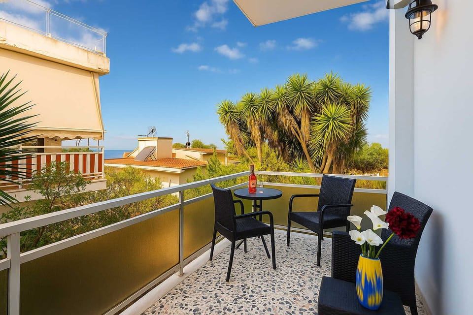 Spacious private balcony