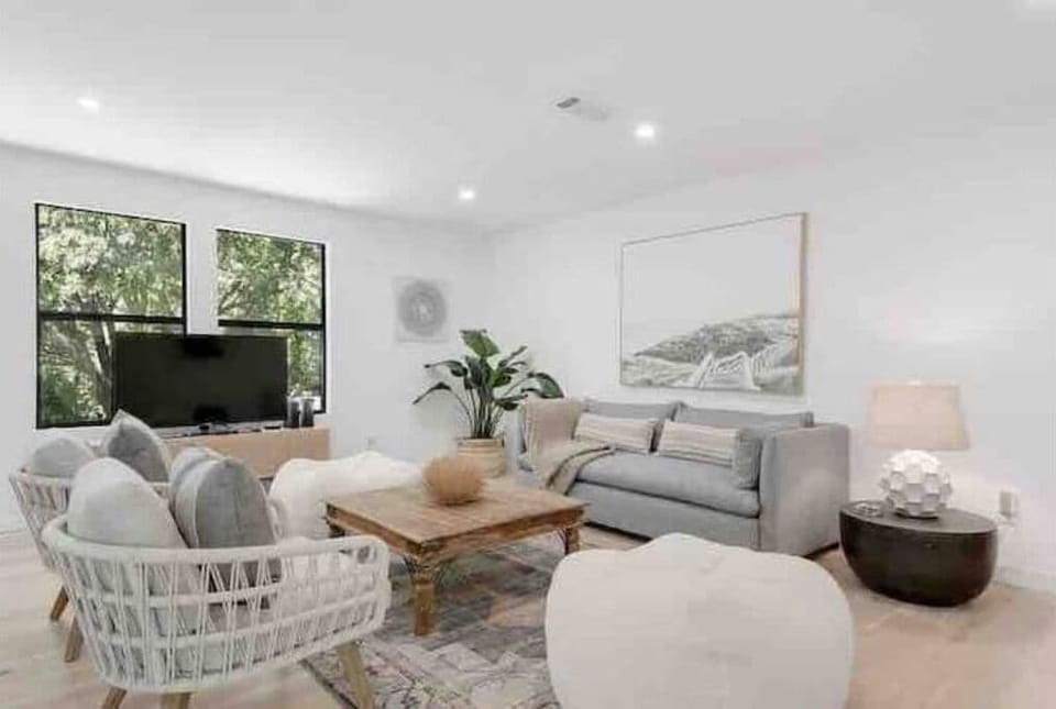 open concept living with lots of light