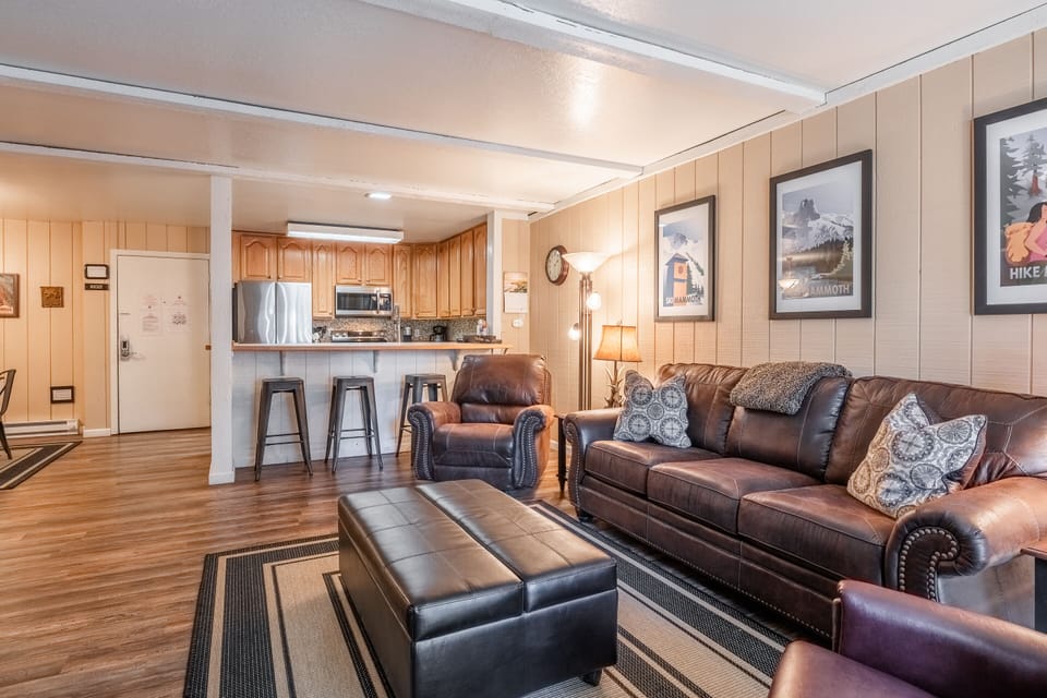 Living Room - Sleeper Sofa, Twin Sleeper Ottoman, Smart TV, Gas Fireplace , Deck