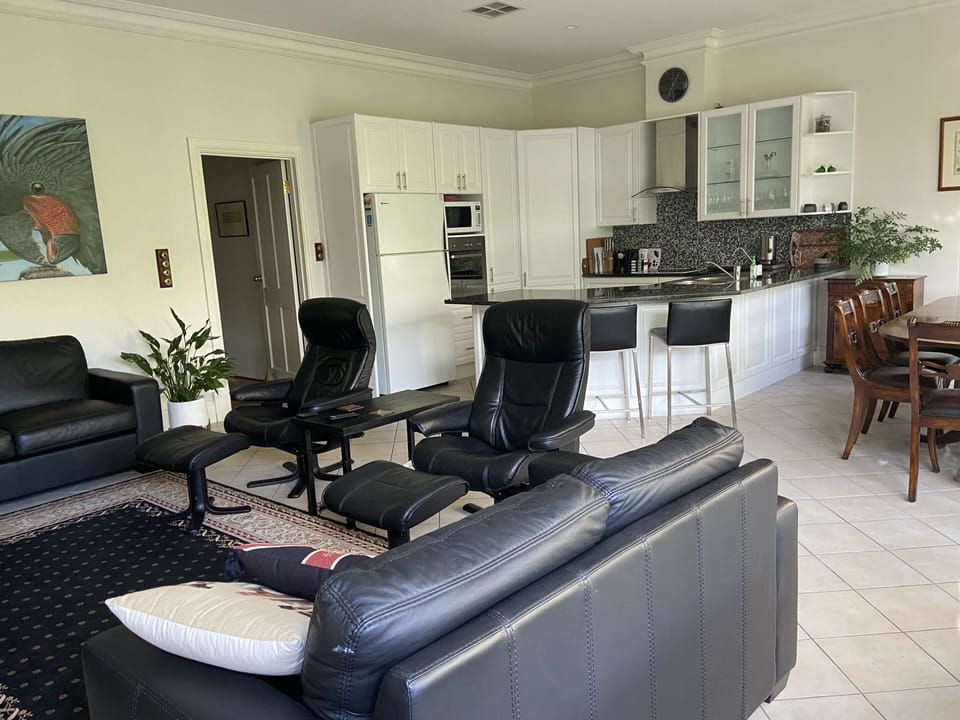 Open space living/dining/kitchen area