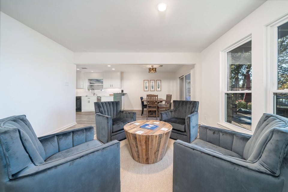 Sitting Room Nook overlooking Open Concept Kitchen and Dining Room