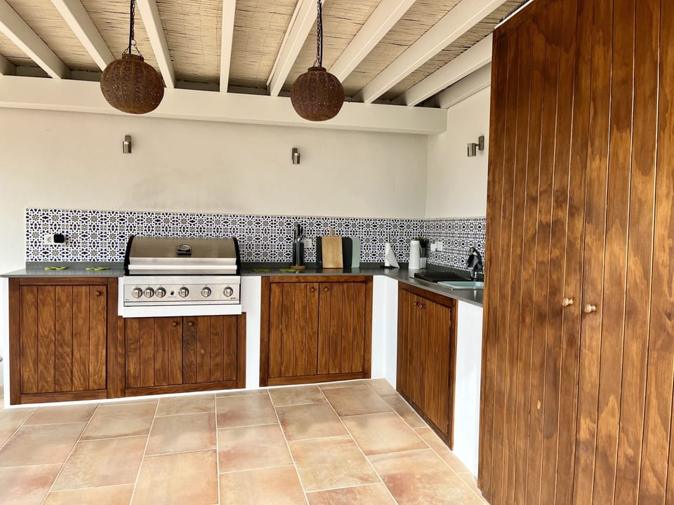 Outside kitchen with everything you need.