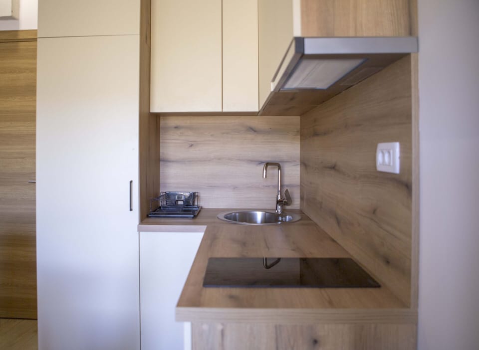 Kitchen has everything you need for making a delicious dish