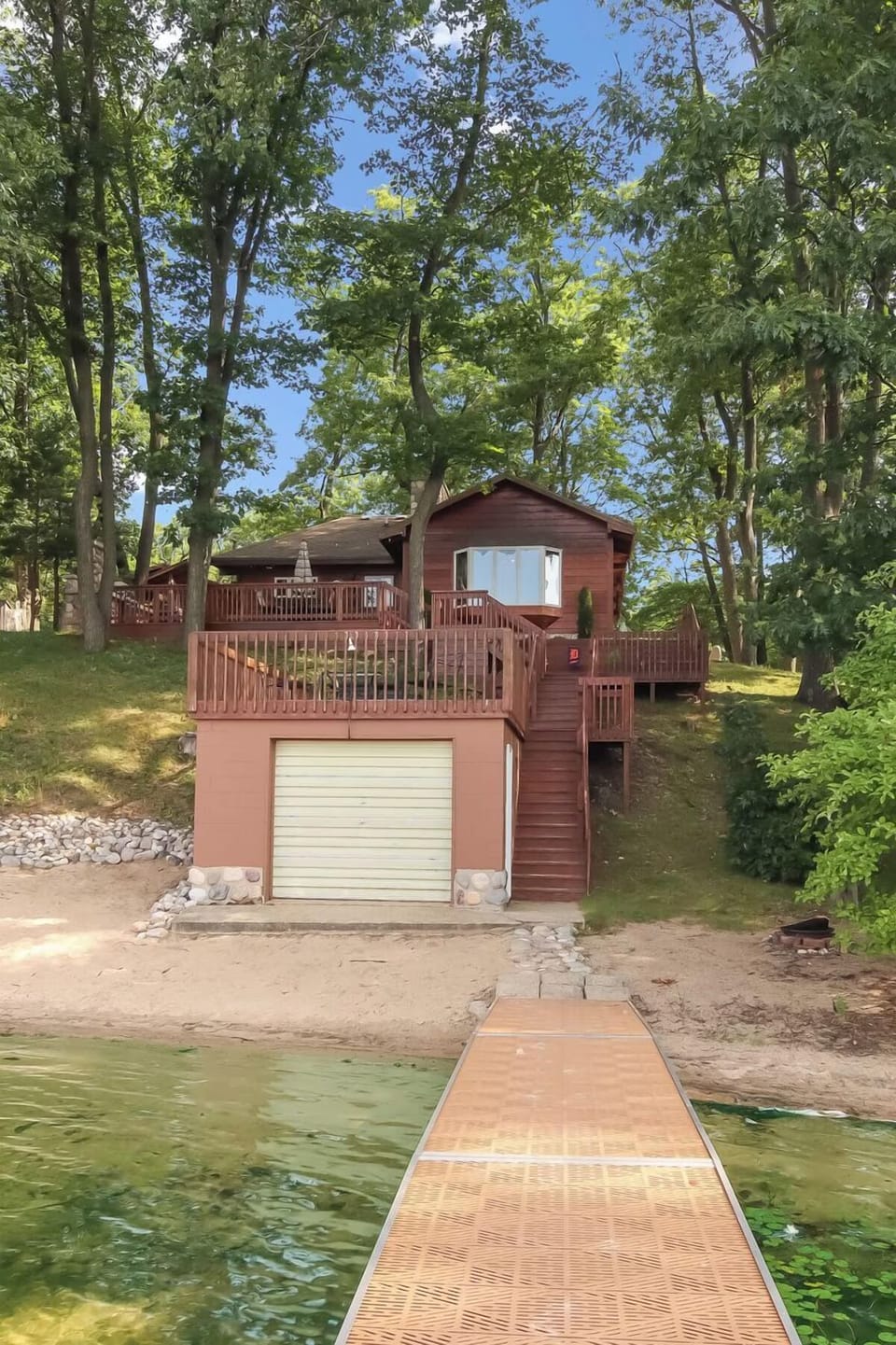 Lake view of house
