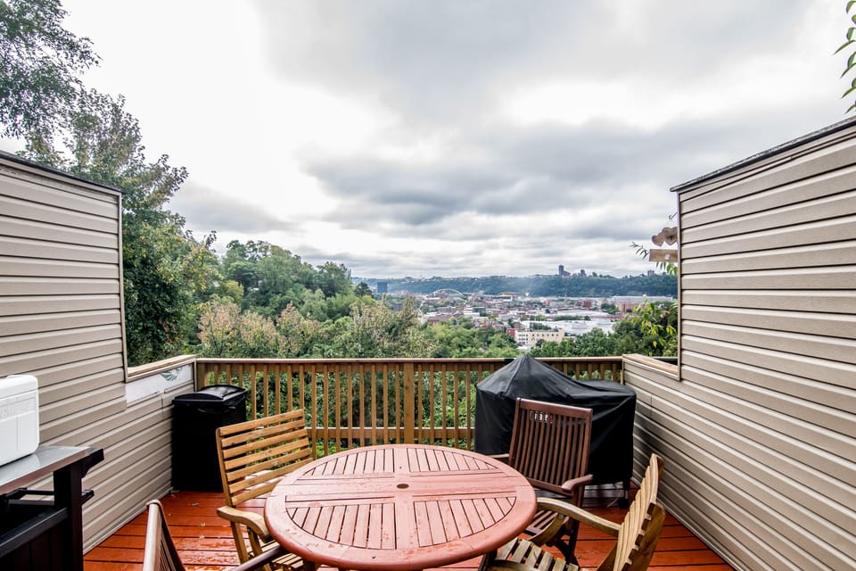 Enjoy a quiet lunch or a cup of hot chocolate on the patio. 