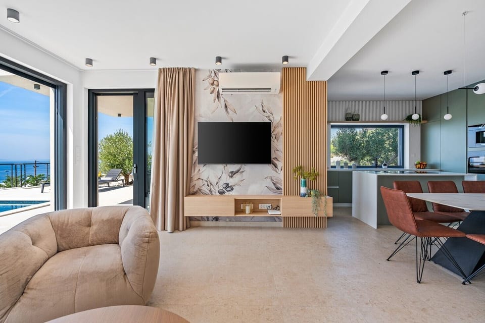 Villa Olea is fully air-conditioned with free WiFi and smart TV in every room