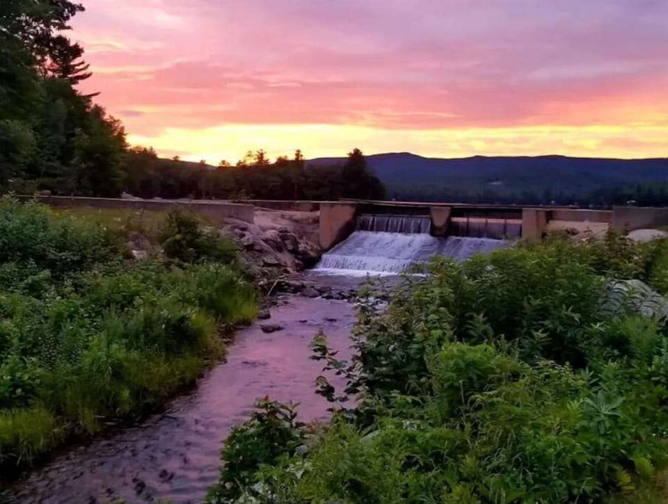 Our beautiful Keewaydin dam just across from the carriage house