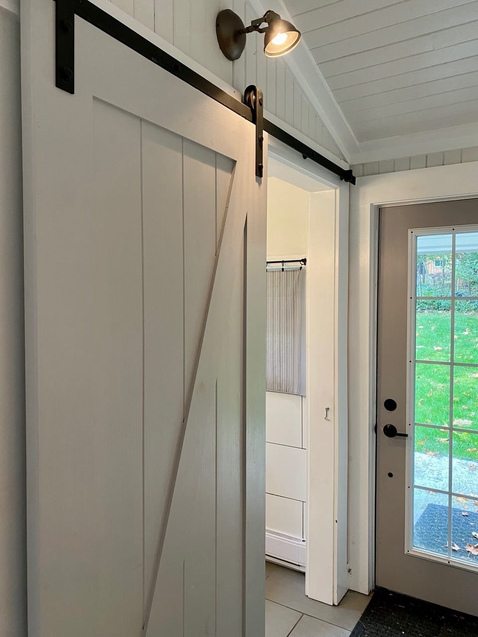 Bathroom barn door