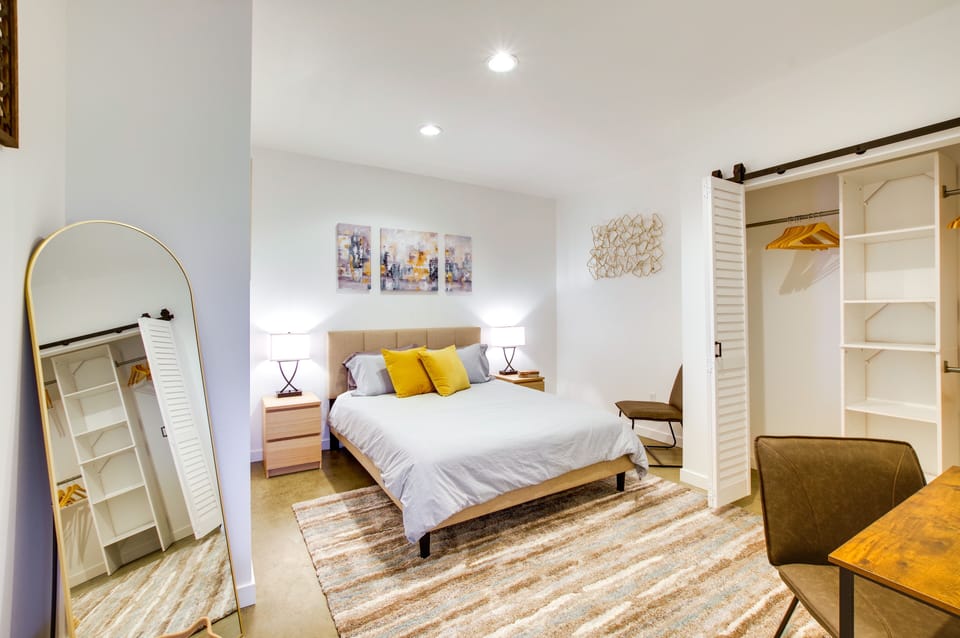 Bedroom 1 | Queen Bed | Remote Workspace