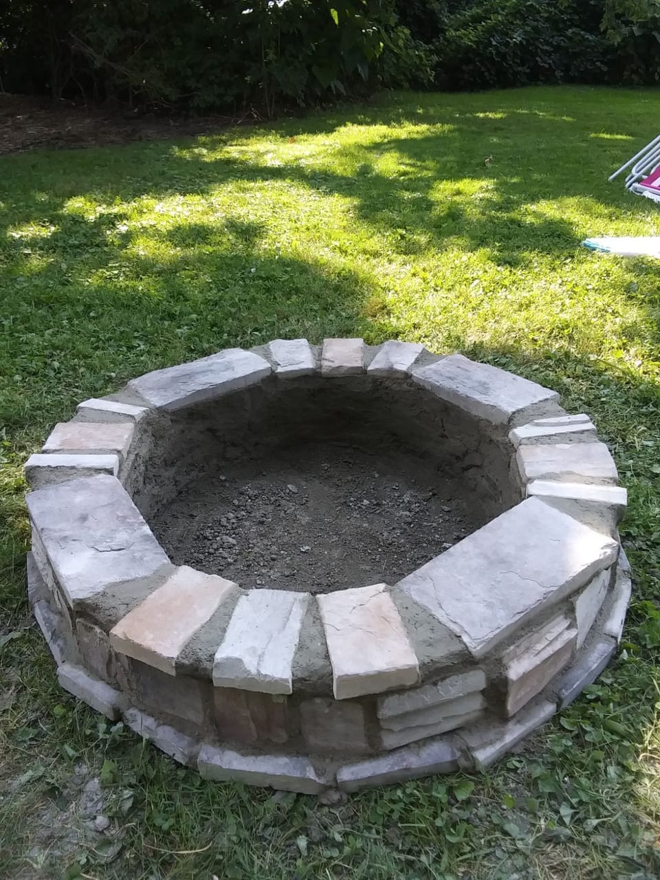 Brand new stone fire pit