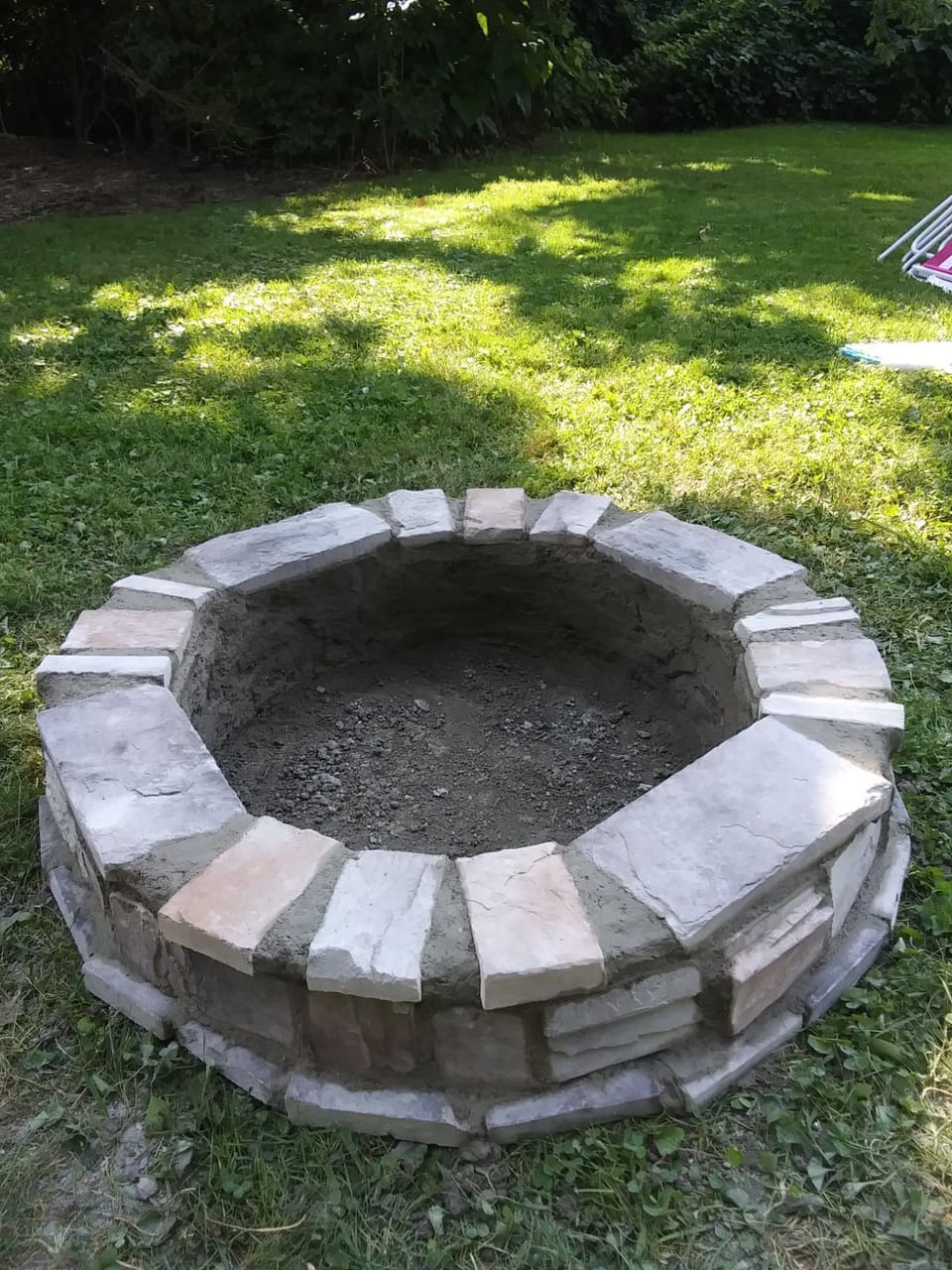 New stone fire pit
