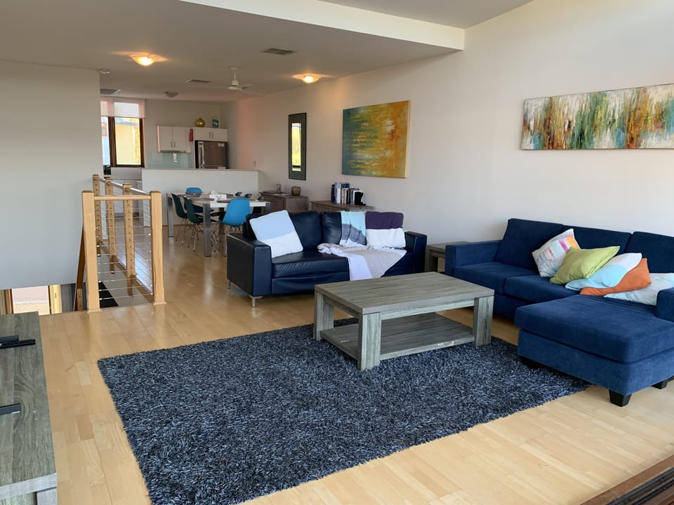 Villa 91 South Shores Resort Normanville - upper level living to kitchen areas