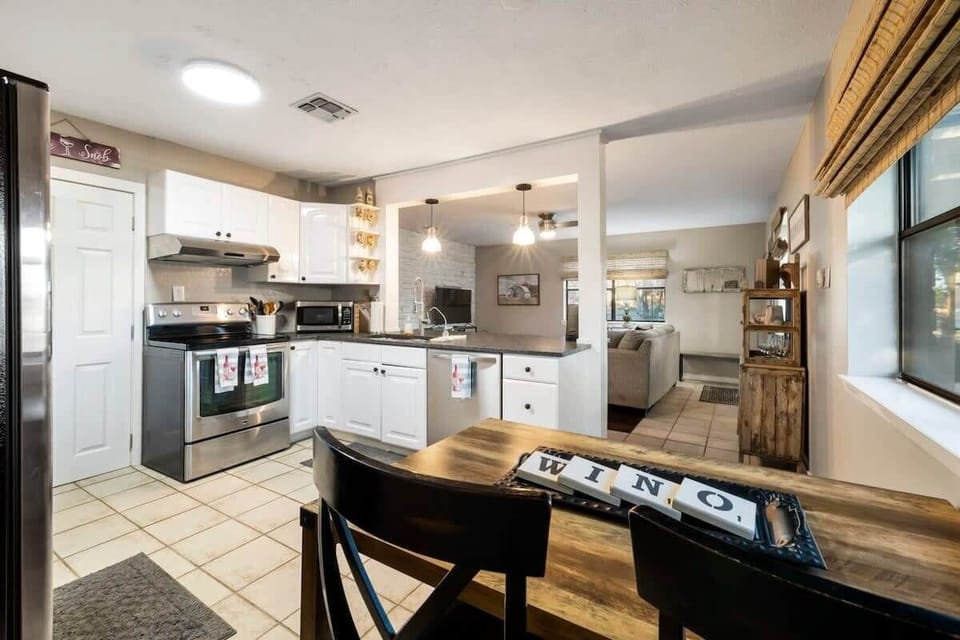 Dining area and kitchen