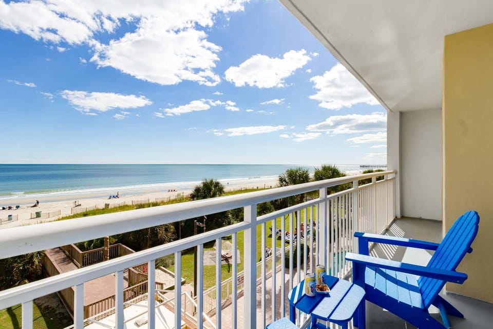 Enjoy breathtaking ocean views from your private balcony, just steps from the sandy beach. Perfect for relaxing mornings and sunset strolls. 