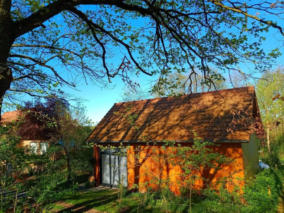 Studio au milieu d'un havre de verdure arboré
