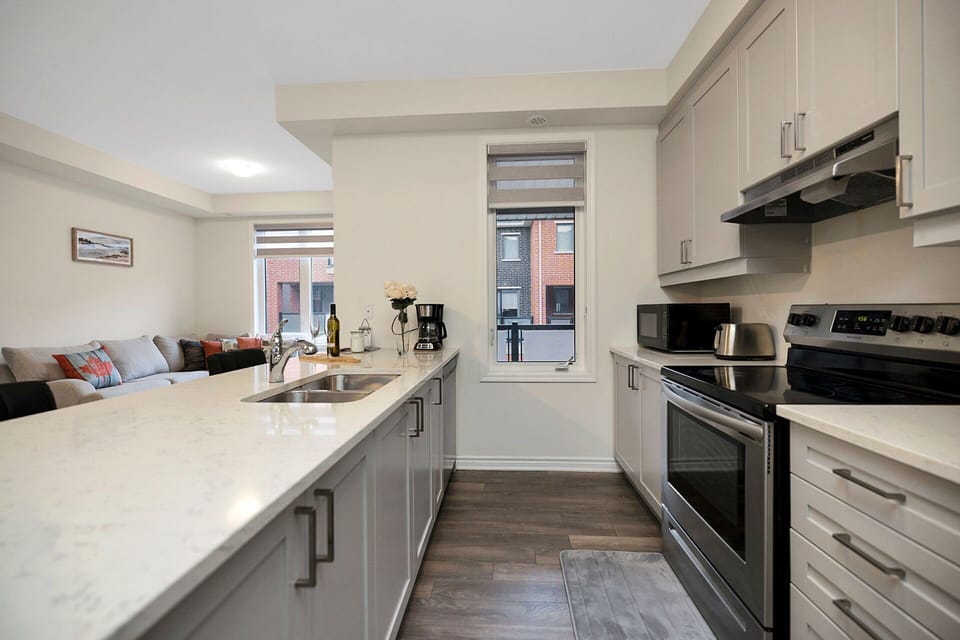 Kitchen with lots of cabinets for storage