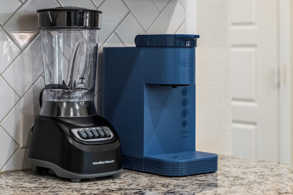 Coffee station to fuel early mornings before heading to nearby job sites.