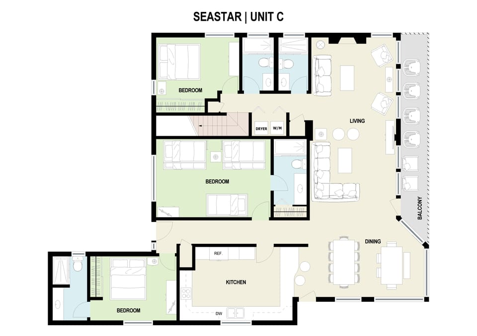 Floor Plan of Seastar | Unit C