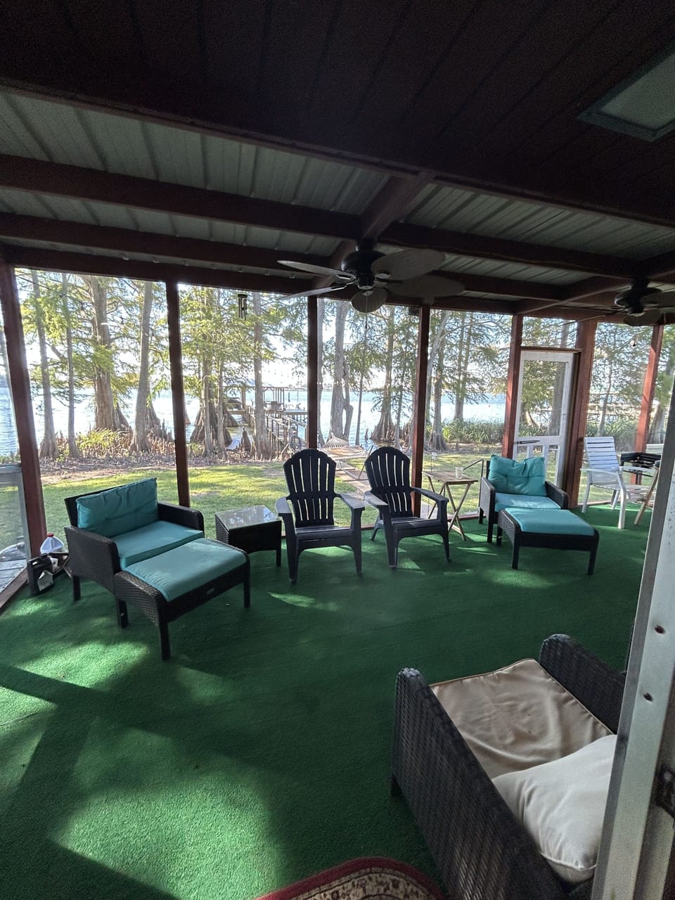 screen porch- standing in dining area 