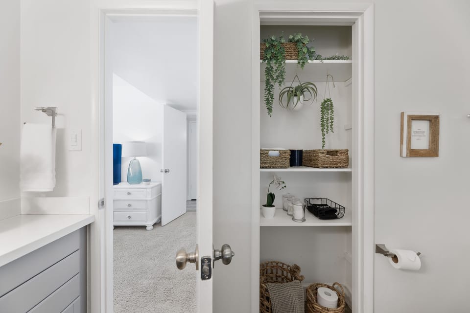 View from inside master bath 