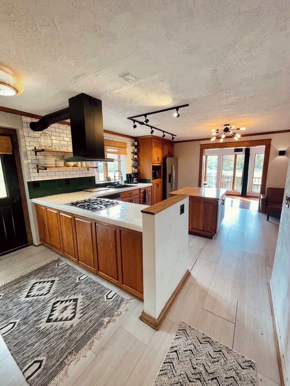 Kitchen with view to dining area.