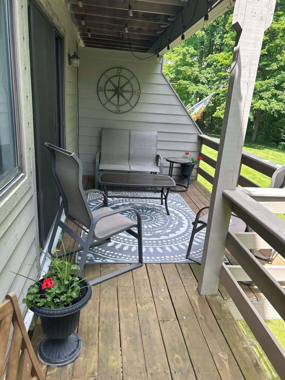Main level deck sunrise view is a perfect spot for enjoying a cup of coffee! 