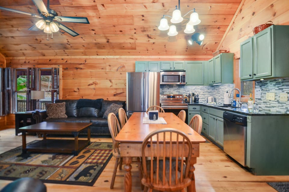 Fully stocked and updated kitchen and dining space