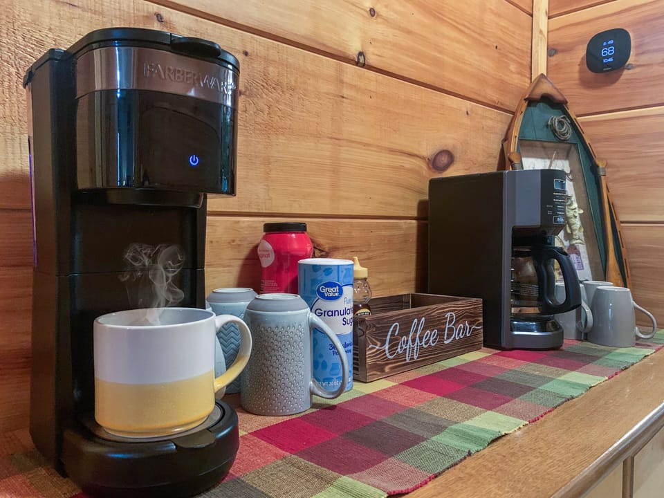 Coffee Station with drip and keurig coffee makers