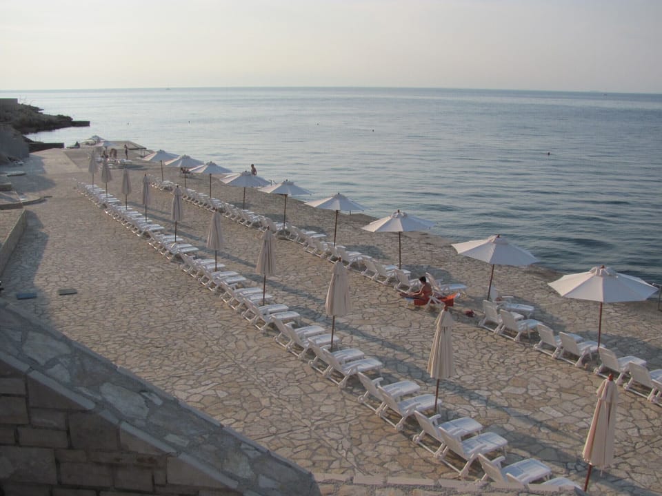 Outdoor banquet area