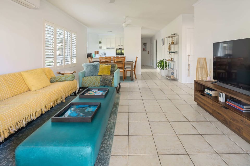 Spacious and convenient, the living room is perfect for families.