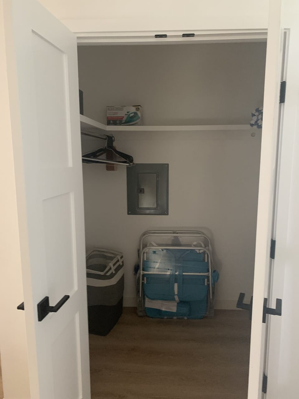 Walk-in closet in bedroom