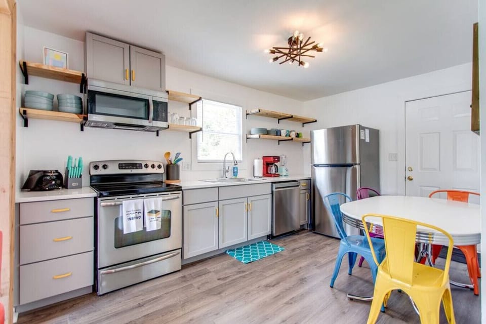 Kitchen with dining area.