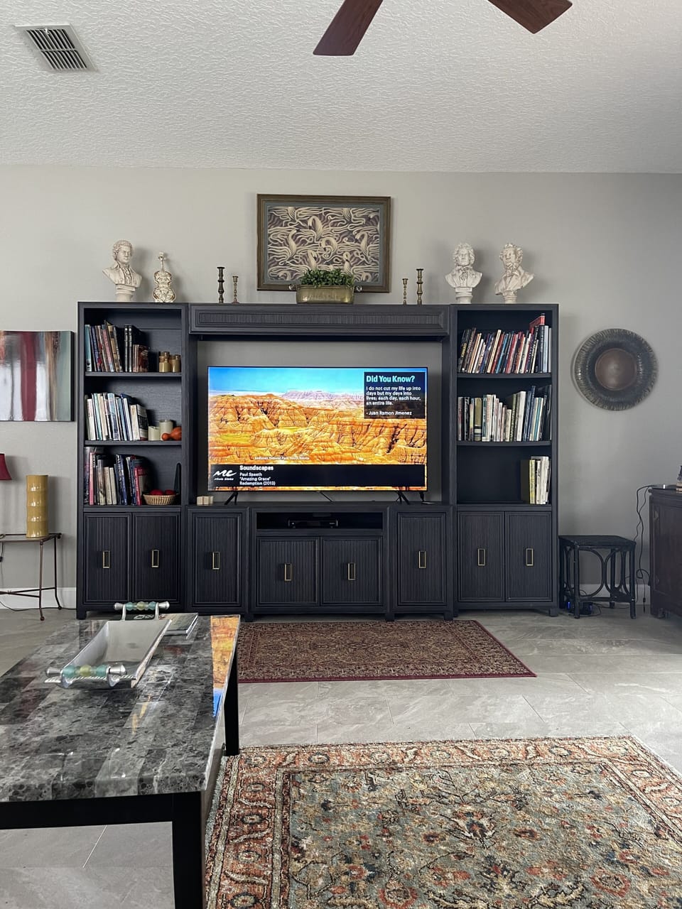Large den entertainment center 300 plus premium channels