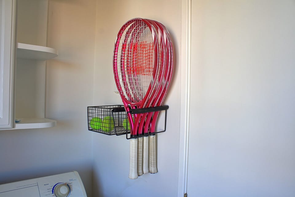 Tennis rackets, available in the condo.