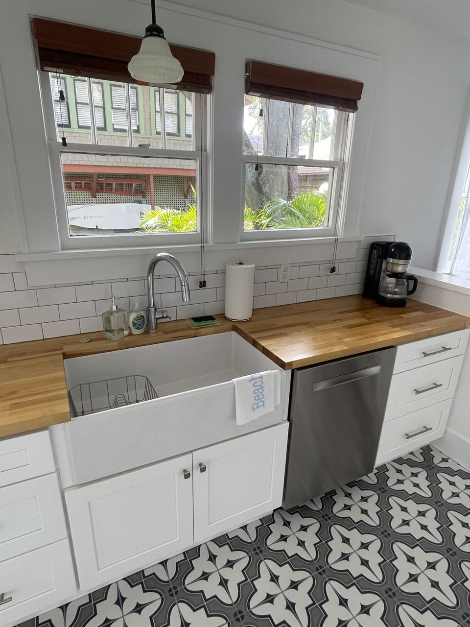 Brand new farm sink, Bosch dishwasher, KitchenAid coffee maker