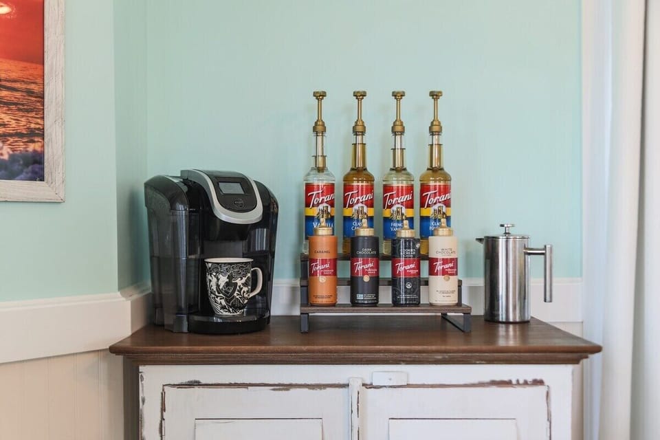 Fully stocked coffee bar just added! 