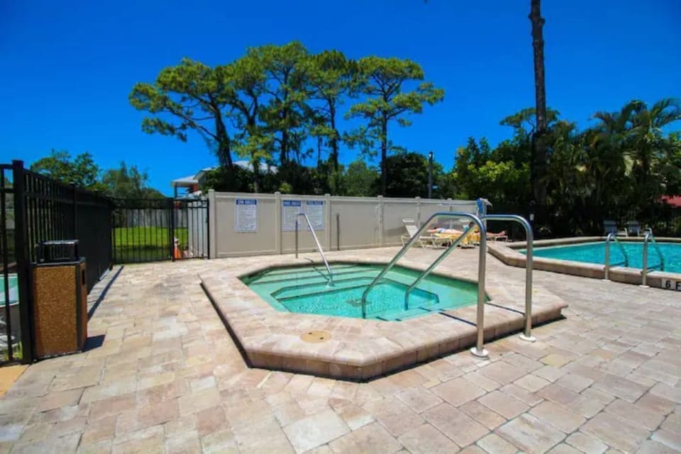 Community jacuzzi for relaxing after a full day of fun