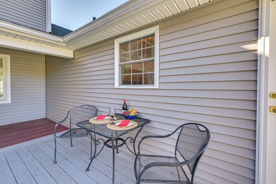 Outdoor Space | Shared Deck w/ Seating | Backyard w/ Animals On-Site