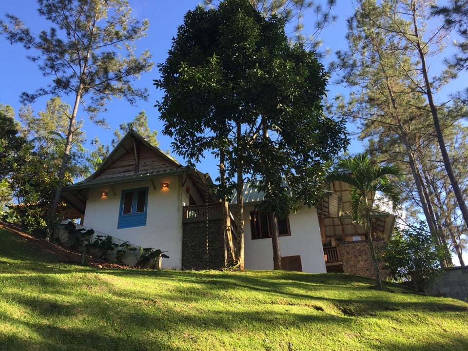 Partial view of house from east side of patio.