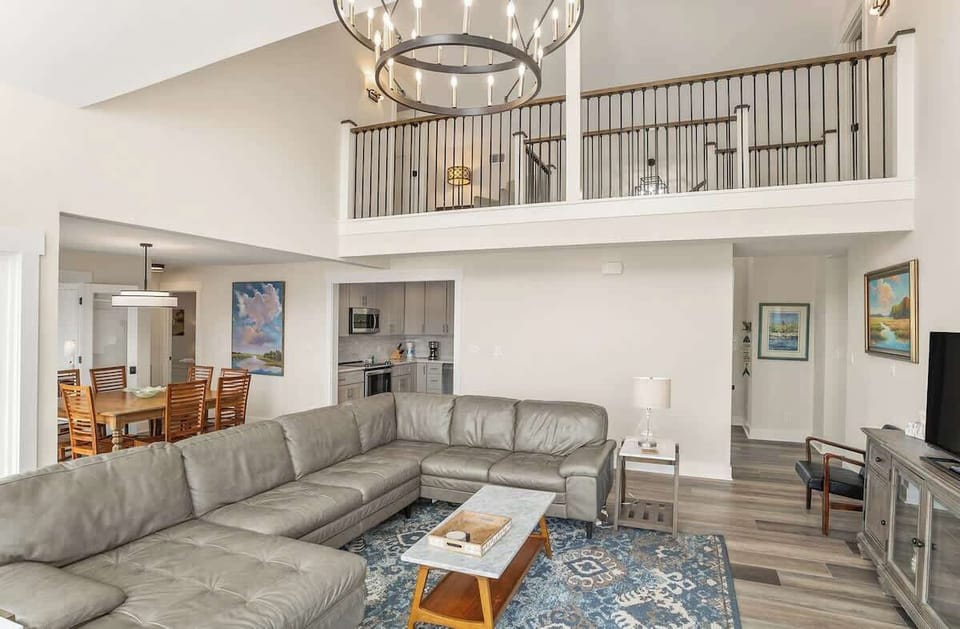 Living Area Opens Onto an Expansive Oceanfront Deck