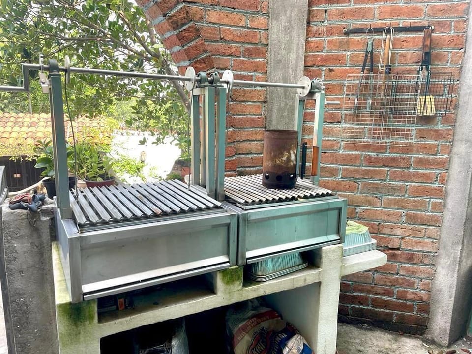 BBQ next to kitchen and terrace