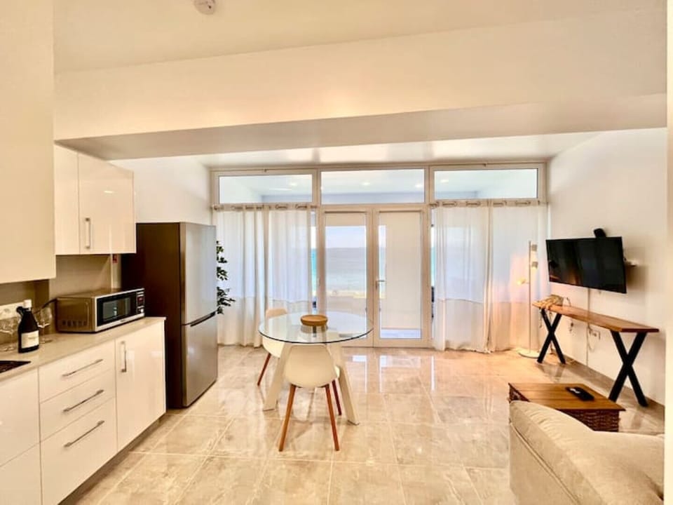 Apartment view with curtains 
